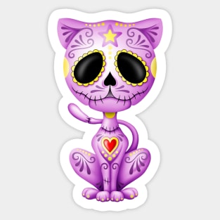 Purple Zombie Sugar Kitten Cat Sticker